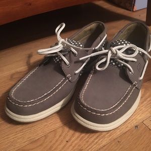 Gray Polka Dot Sperry Top Sider